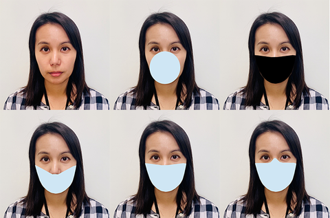 nista aplicó formas de máscara digitalmente a las fotos y probó el rendimiento de los algoritmos de reconocimiento facial desarrollados antes de que apareciera covid porque las máscaras del mundo real difieren, el equipo ideó variantes que incluían diferencias en la forma, el color y la cobertura de la nariz