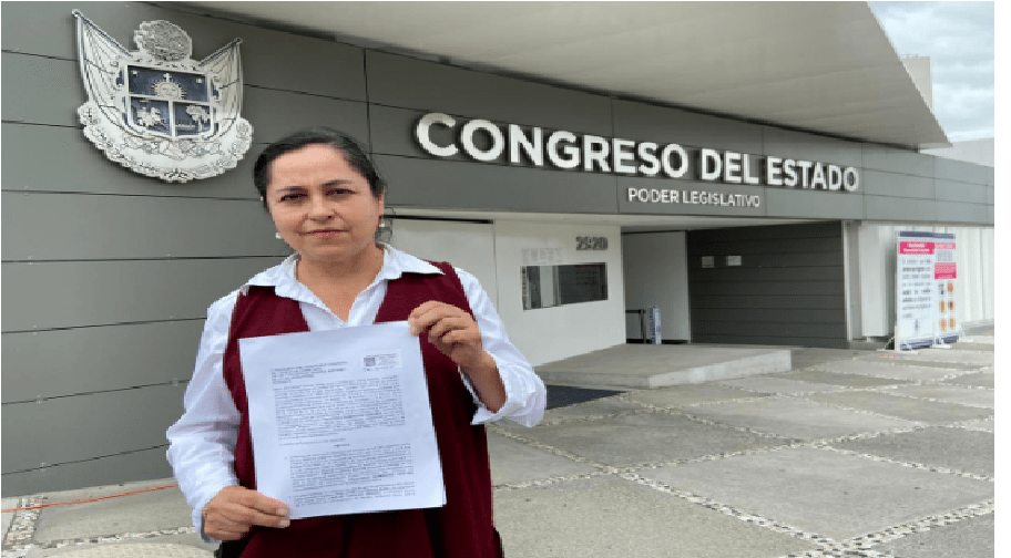 Lideresa de MORENA exige juicio político contra Pancho Domínguez, ante el Congreso del Estado