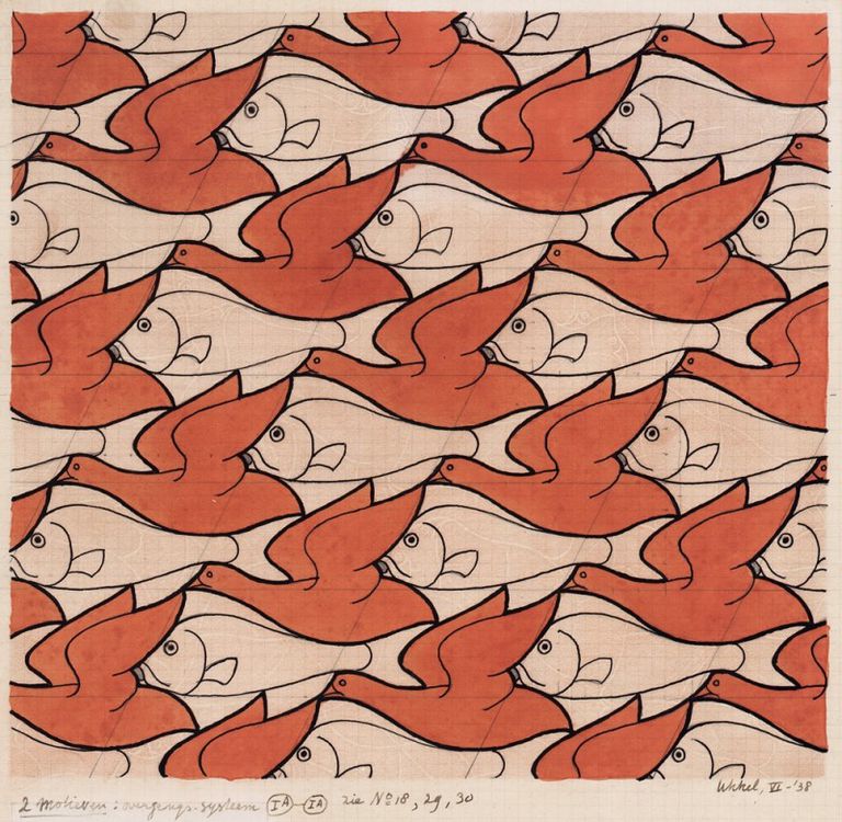 'Pájaros y peces', de M. C. Escher.