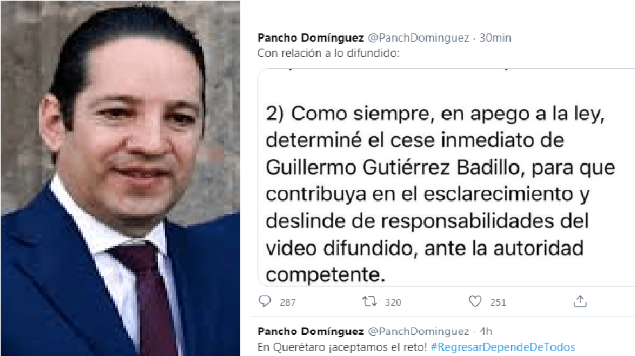 Pancho Domínguez cesa a su Secretario y se deslinda: “nunca tuve conocimiento de lo que hacía colaborador mío”