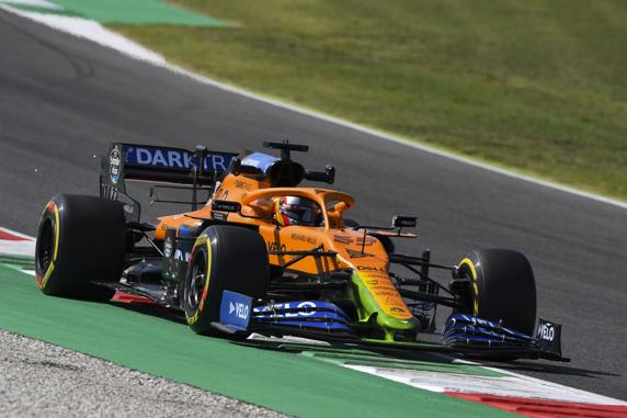 Morro nuevo del McLaren en su prueba experimental en Mugello