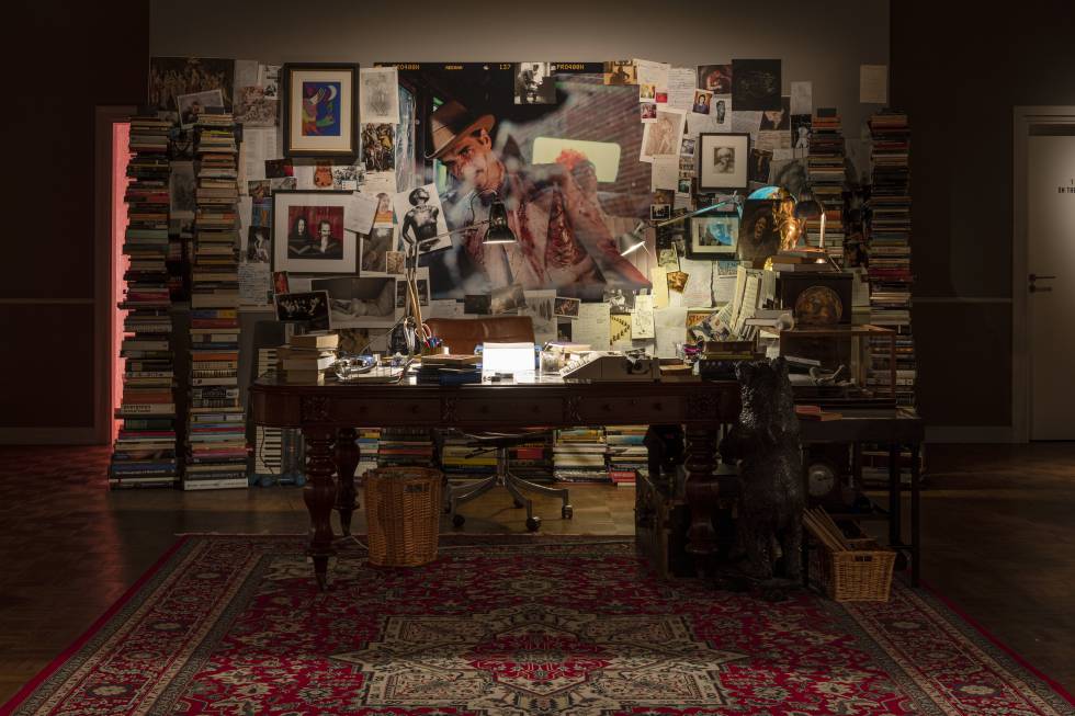 Reconstrucción de la oficina de Nick Cave, creada por los artistas Iain Forsyth & Jane Pollard.