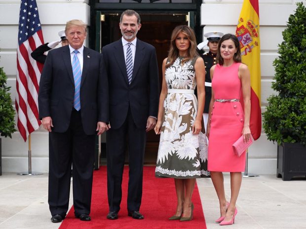 Donald y Melania Trump y el rey Felipe y la reina Letizia