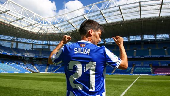 David Silva, en su presentación como jugador de la Real