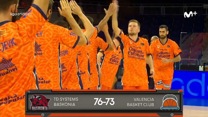 El resumen del TD Systems Baskonia - Valencia Basket (76-73)