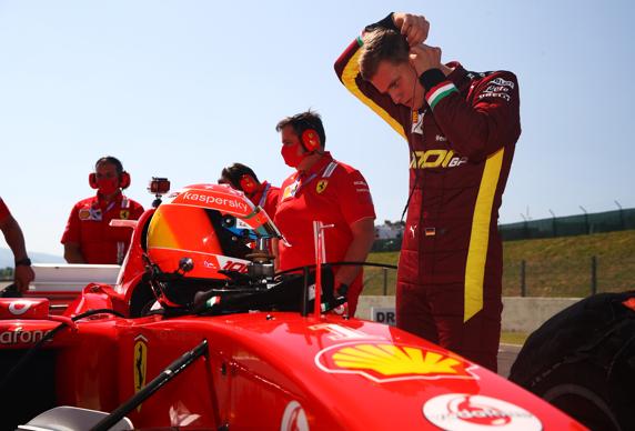 Mick Schumacher, antes de pilotar el F2004 de su padre en el pasado GP de la Toscana de F1 2020