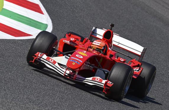 Mick Schumacher, pilotando el F2004 de su padre en el pasado GP de la Toscana de F1 2020