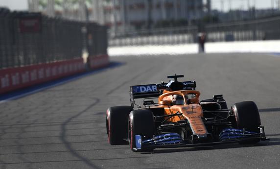 Carlos Sainz, en el GP de Rusia de F1 2020