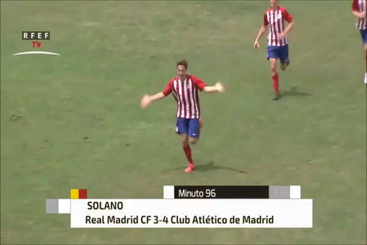 El tremendo golazo que marcó Andrés Solano en la Copa juvenil ante el Real Madrid