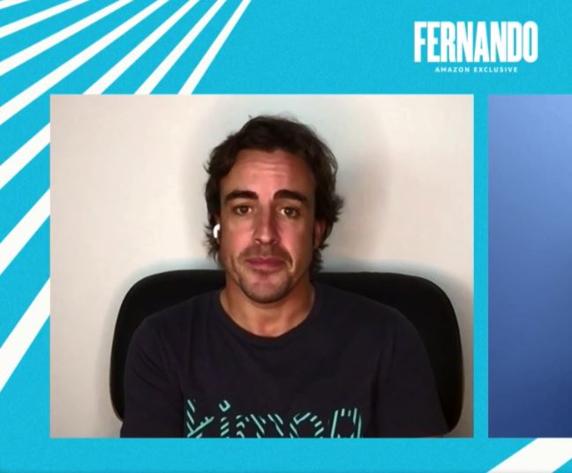 Fernando Alonso, en la rueda de prensa de presentación de su docuserie 'Fernando' de Amazon Prime