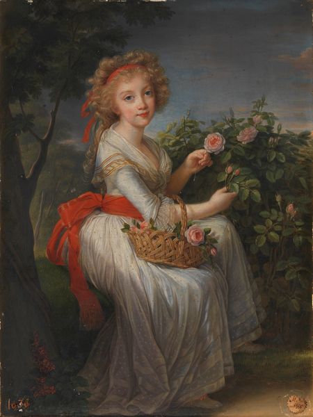 El retrato de María Cristina Teresa de Borbón, (1790), pintado por Louise-Elisabeth Vigée-Lebrun y restaurado en el Museo del Prado.