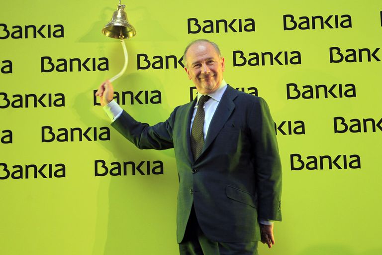 Rodrigo Rato, el día de la salida a bolsa de Bankia en 2011.