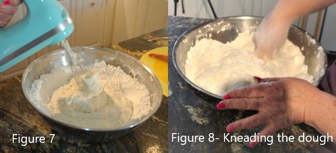 licuar y dar forma a la masa de pan en cuencos