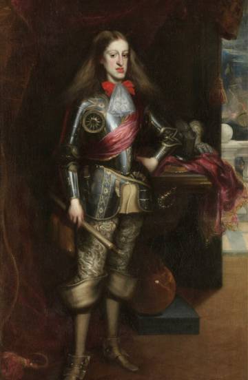 Tras su fallecimiento, se utilizó la vapuleada imagen de Carlos II (en la imagen) para enaltecer y legitimar al nuevo rey, Felipe V de la casa de los Borbones.