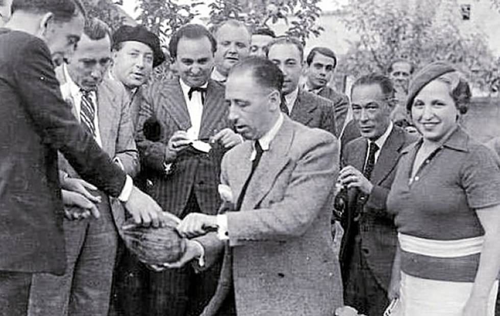 El president Lluís Companys, amb la seva segona dona, Carmen Ballester.