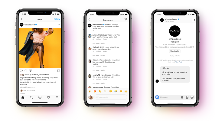 Facebook presenta una nueva API de Messenger con soporte para Instagram