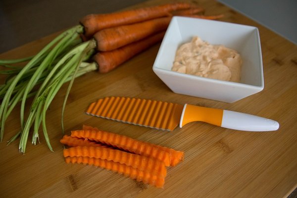 cuchillo ondulado para cortar verduras