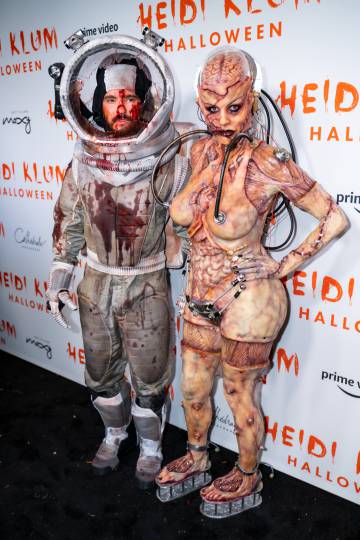 Heidi Klum y Tom Kaulitz, en Halloween.