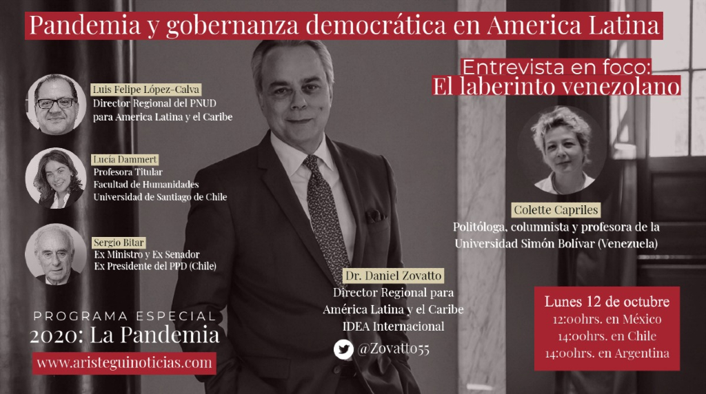 2020: La pandemia con Daniel Zovatto. Pandemia y gobernanza democrática en América Latina | Retransmisión