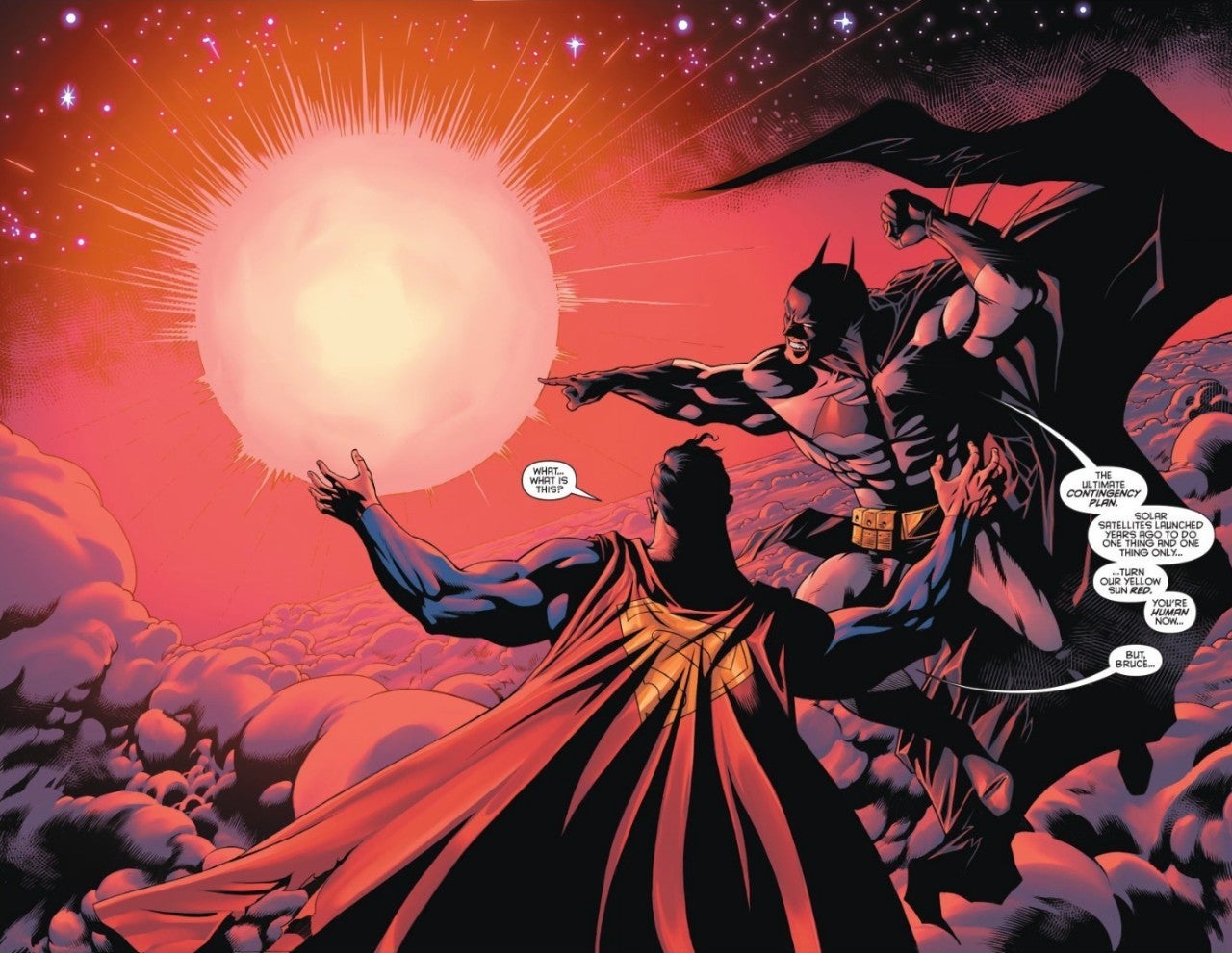 Batman mata a Superman Red Sun Satélites Annual 1