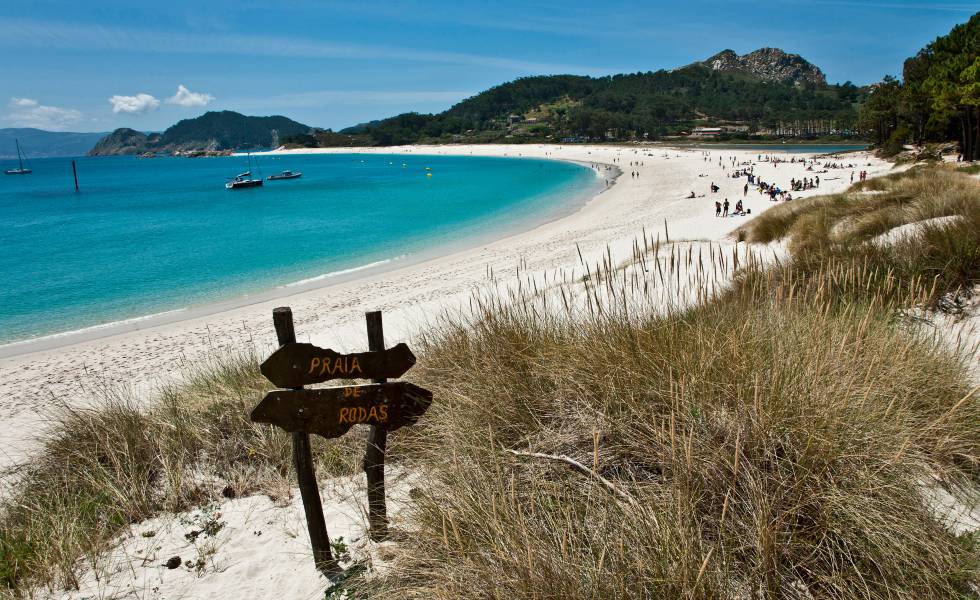 La playa de Rodas, en las islas Cíes (Pontevedra).