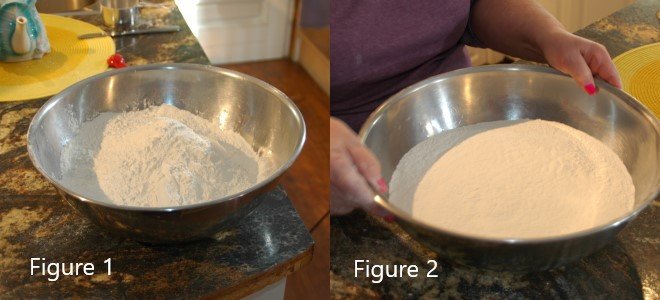 ingredientes secos para hornear pan
