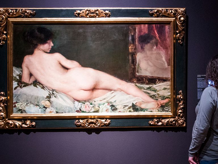 'Desnudo femenino', de Aurelia Navarro, una de las pinturas expuestas en 'Invitadas'.