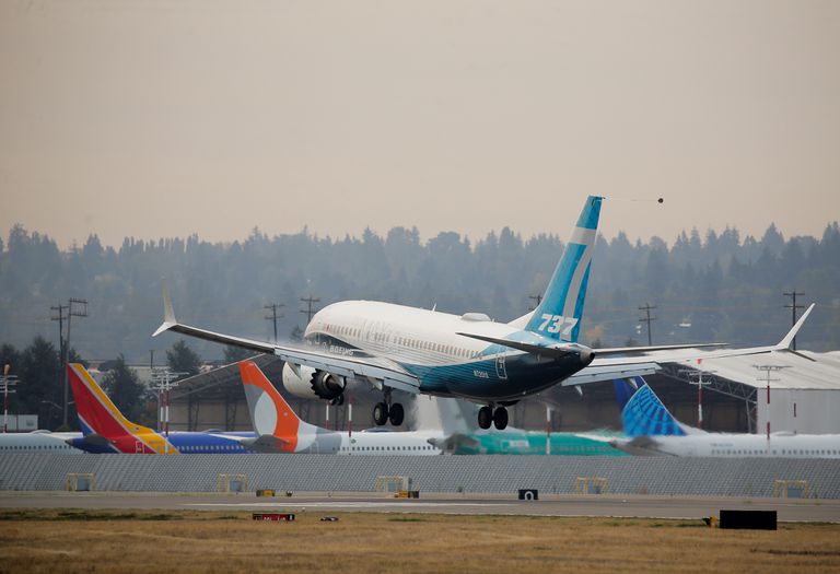 Un 737 MAX, en un vuelo de prueba en Seattle (EE UU), el pasado 30 de septiembre.