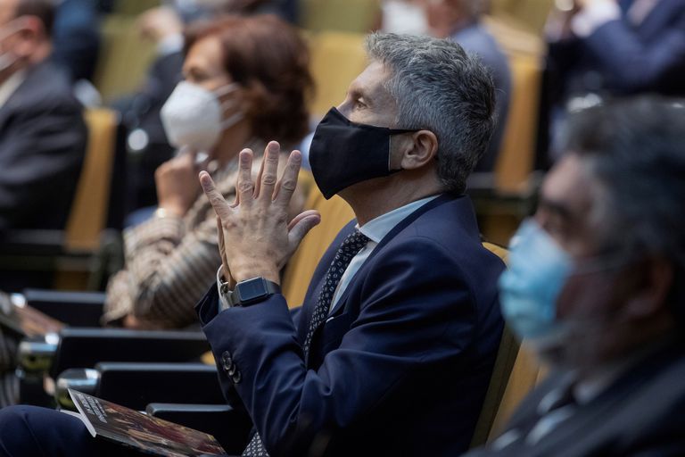 El ministro del Interior, Fernando Grande-Marlaska, en un acto celebrado el pasado 14 de octubre en la sede del Tribunal Constitucional.