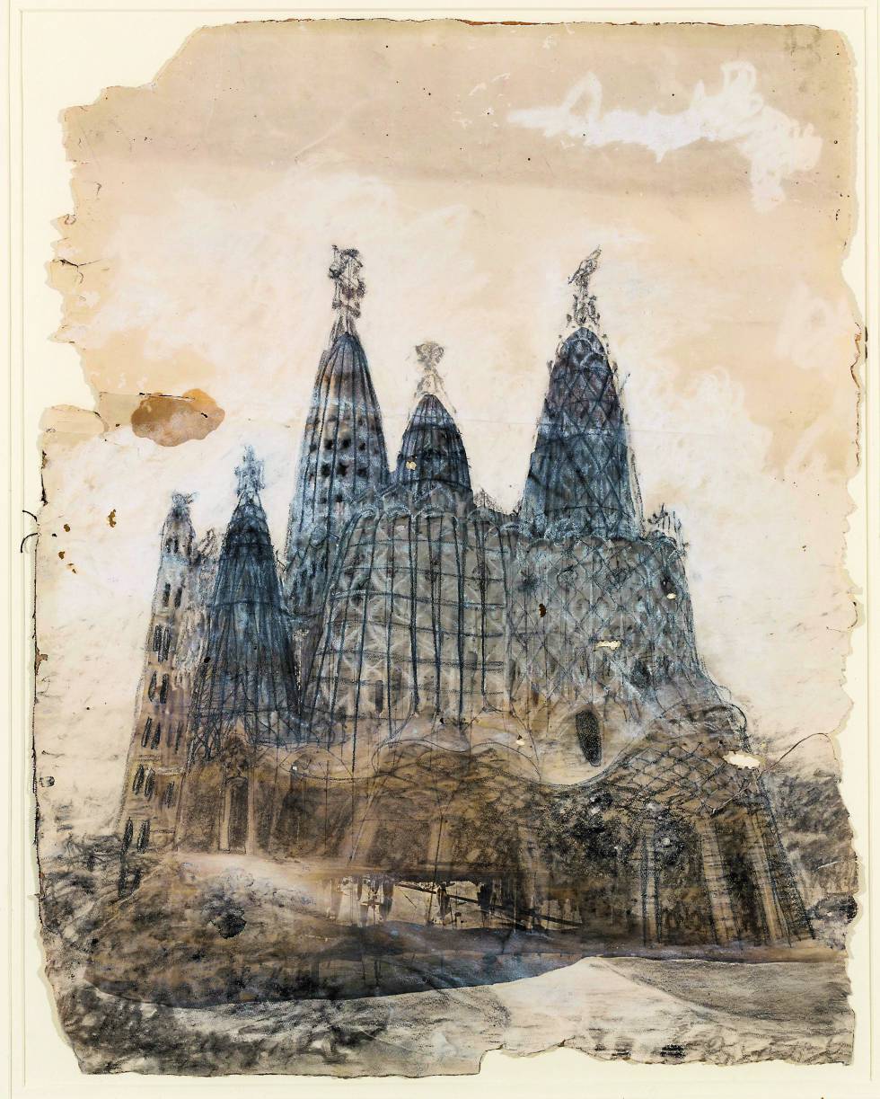 Proyecto para la capilla de la Colonia Güell, donde Gaudí adelantó el 'espíritu' de la Sagrada Familia. Nunca llegó a construirse.