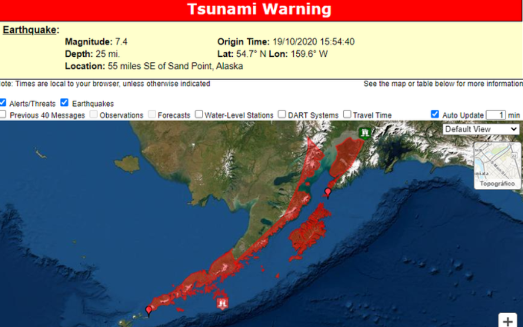 Sismo de 7.5 sacude a Alaska; emiten alerta de tsunami | Video