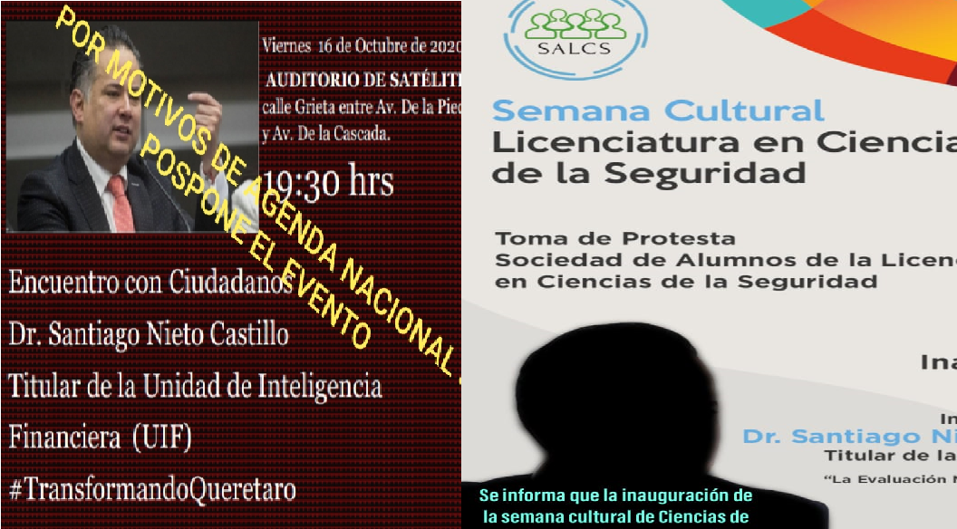 Suspende Santiago Nieto de último momento su visita a Querétaro, por reunión con AMLO