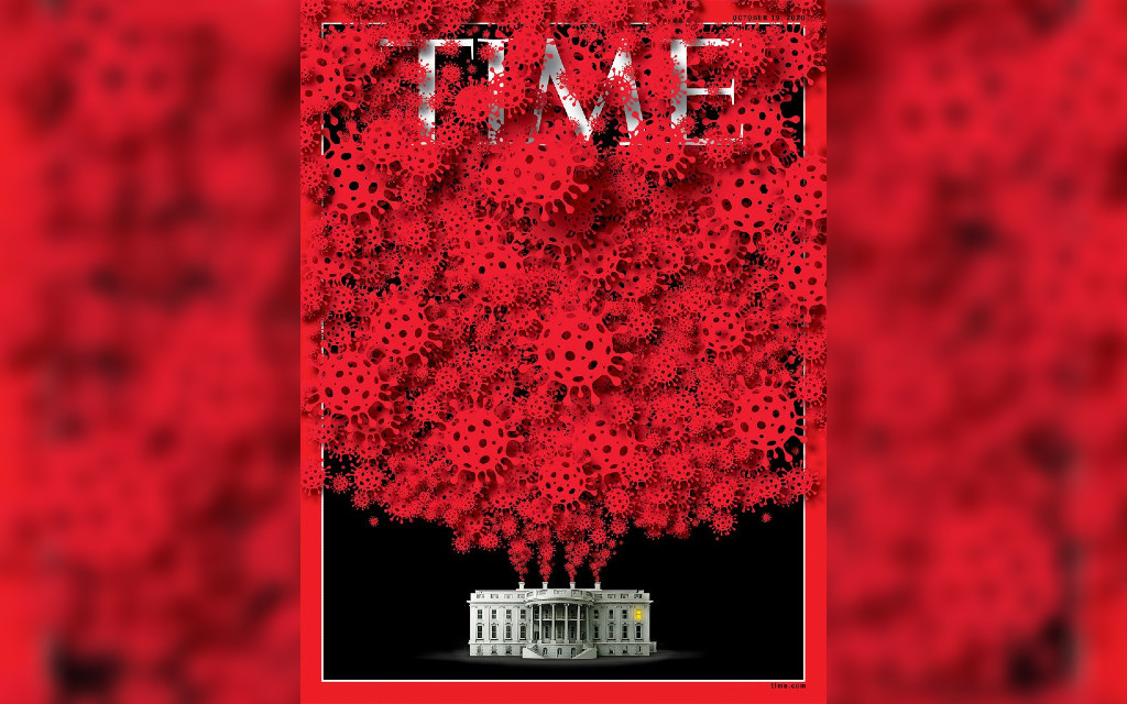 TIME dedica portada al brote de Covid en Casa Blanca y la vulnerabilidad de Trump