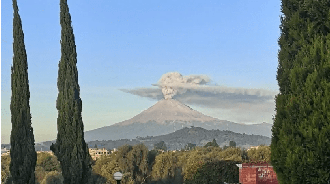 Terrorífico: Captan a una catrina en fumarola del volcán Popocatépetl