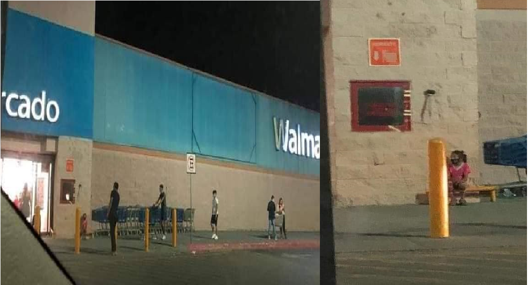 Walmart negó entrada de mujer con su hija, niña queda afuera, foto se hace viral, en Querétaro