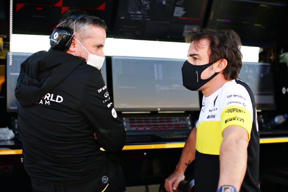 Alonso, en Imola con Renault