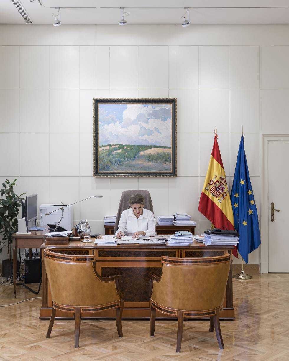 Yolanda Díaz, en su despacho.
