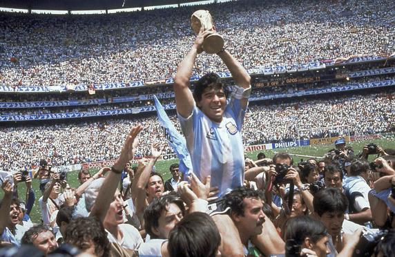 Maradona ganó el Mundial de México en 1986