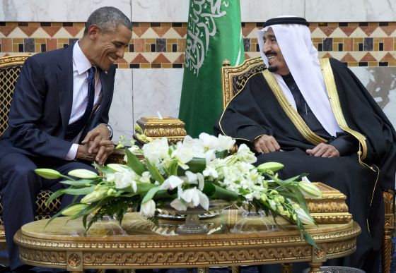Barack Obama y el rey Salmán, en Riad en enero de 2015.