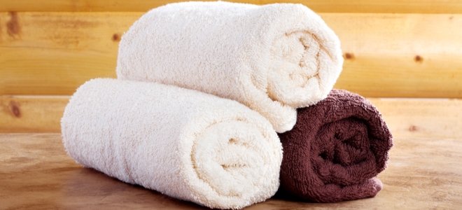 toallas de spa enrolladas