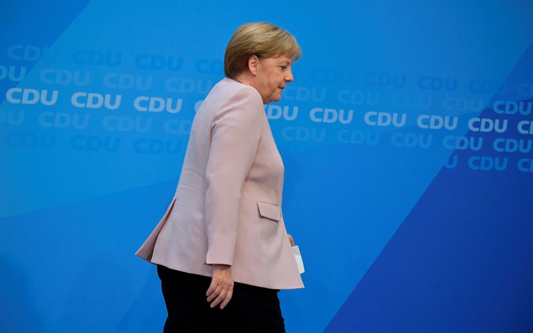 La canciller alemana, Angela Merkel, tras una conferencia de prensa en junio del año pasado.