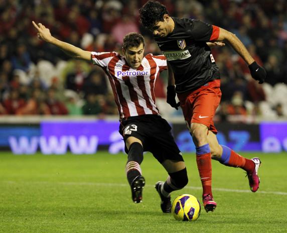 Athletic Bilbao-At.Madrid. Partido 21ª jornada liga. Primera División (Liga BBVA) 2012-2013.