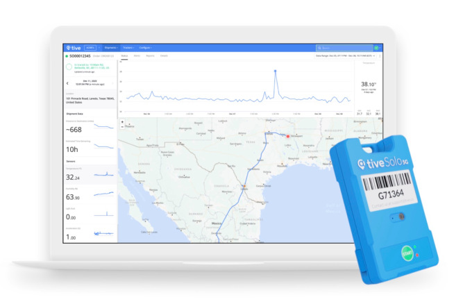 Tive tracker sobre computadora que muestra software de datos de seguimiento.