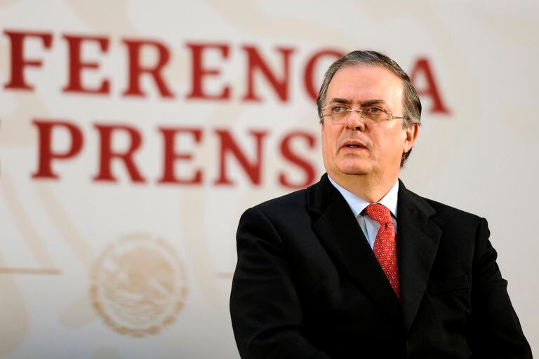 Marcelo Ebrard, durante una conferencia de prensa en Palacio Nacional