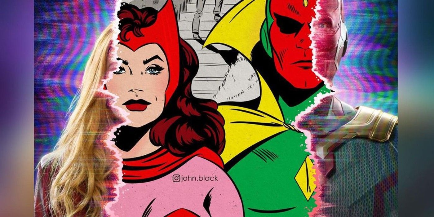 El póster de WandaVision se reinventa en el estilo clásico de los cómics de Marvel