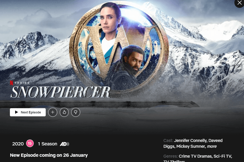 nuevo episodio aviso snowpiercer netflix temporada 2