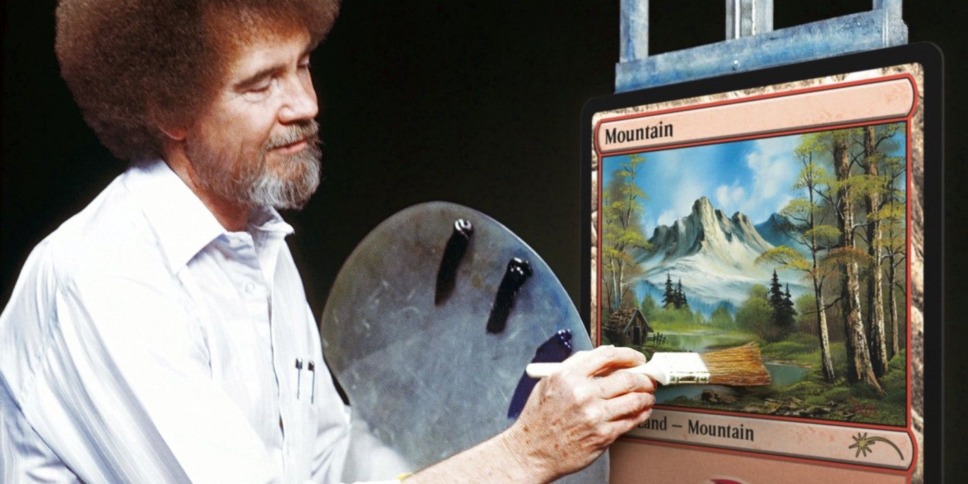 Magic: The Gathering Arena libera 5 cartas de tierra de pintura de Bob Ross