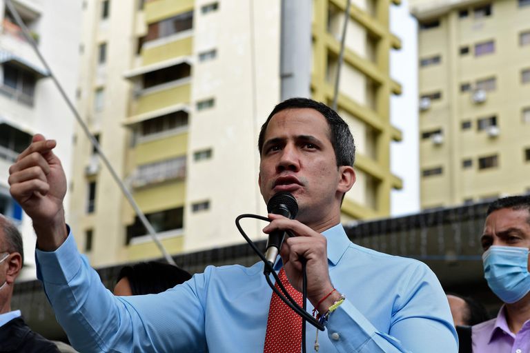 Juan Guaidó, este lunes, en Caracas.