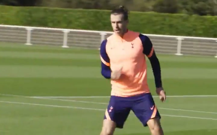 Gareth Bale, entrenando con el Tottenham