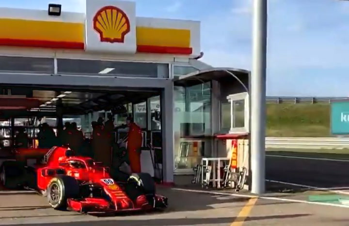 Carlos Sainz ya rueda con su Ferrari en Fiorano